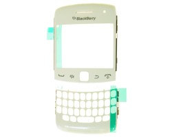 Előlap BlackBerry 9360 Curve előlap felső + alsó része (plexivel) fehér